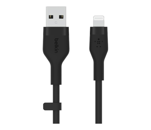 BELKIN USB-A - Lightning Silicone 1m Black CAA008BT1MBK - 731846 - zdjęcie
